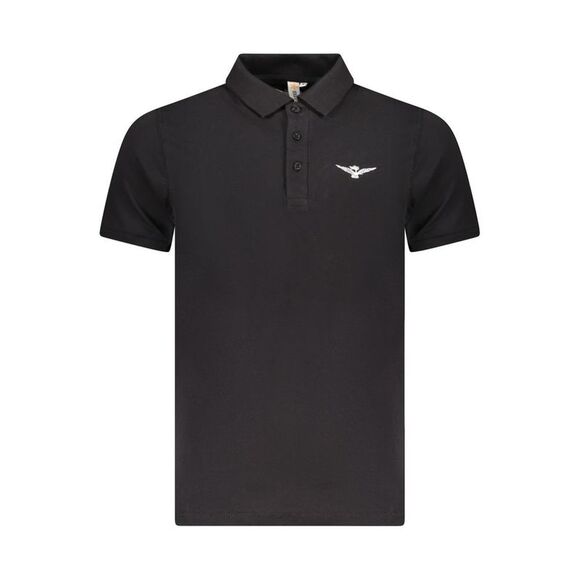 Accademia Militare Black Cotton Men Men's Polo